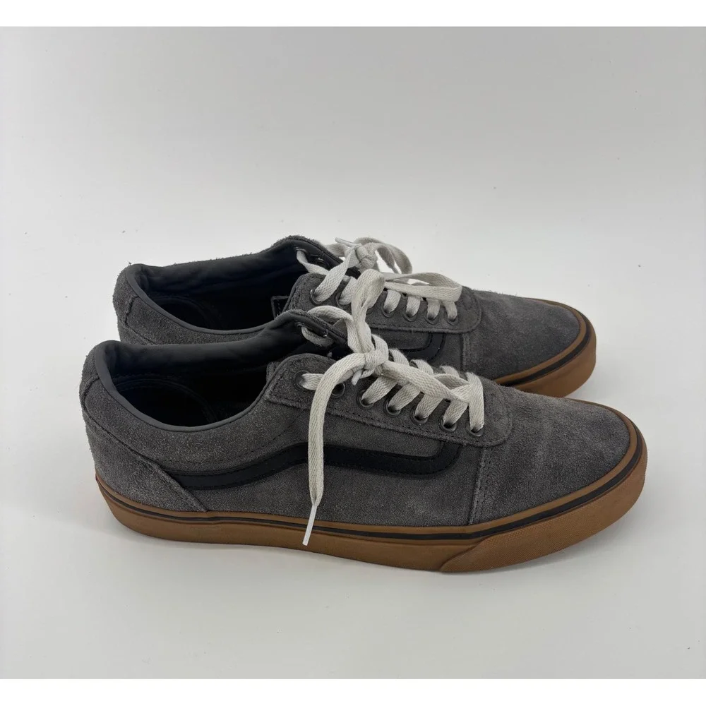 Vans Ward Low Top Sneakers Men's 10 Grey Gum Suede Skate Shoes